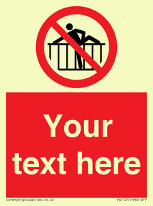 Custom prohibition do not cross barrier